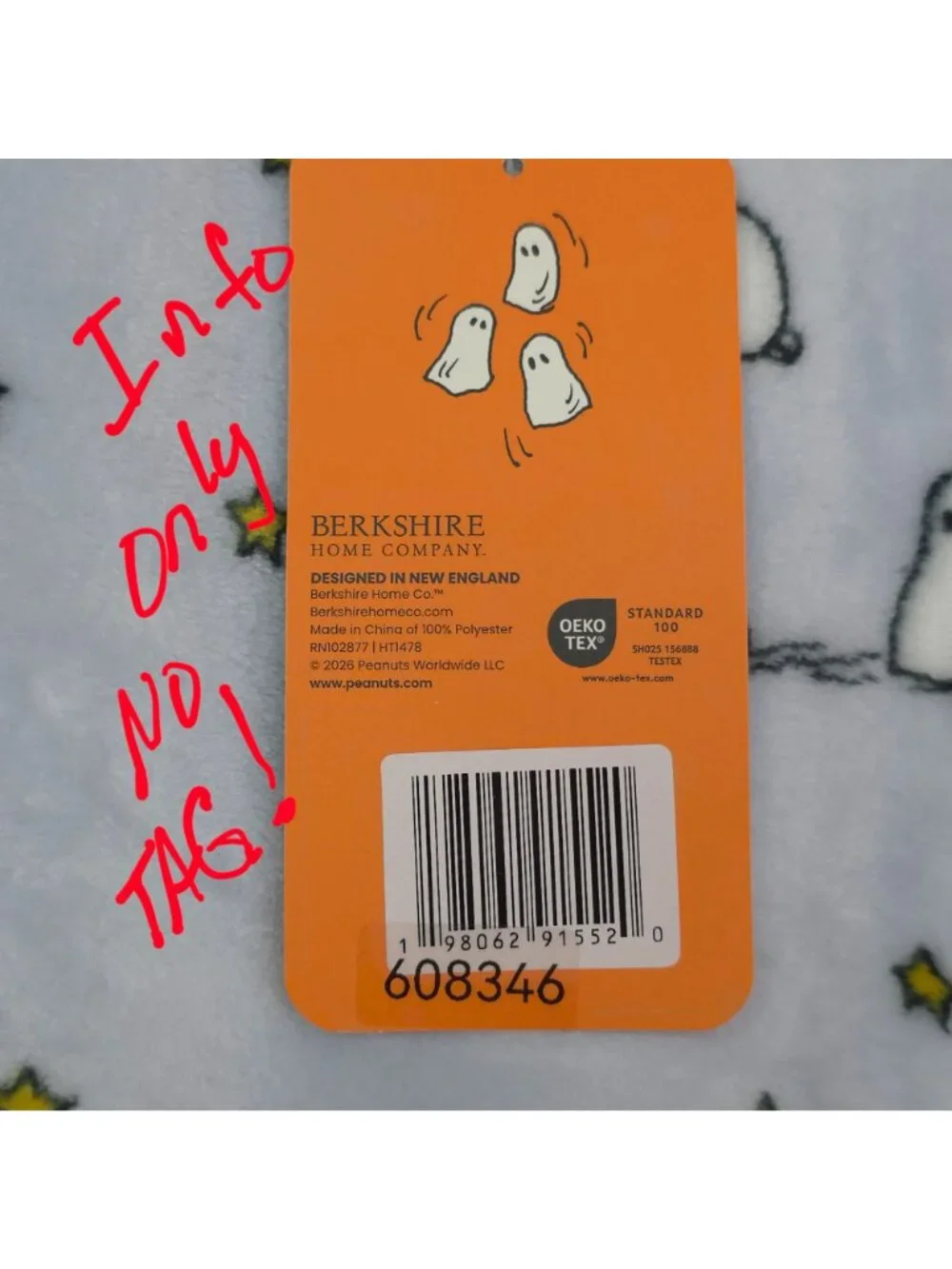 Peanuts Snoopy Halloween Velvetloft Throw Blanket 60